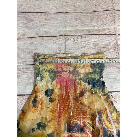 Lapis Women's Yellow Floral Sleeveles Sundress Maxi Summer Dress - One Size - Picture 6 of 12